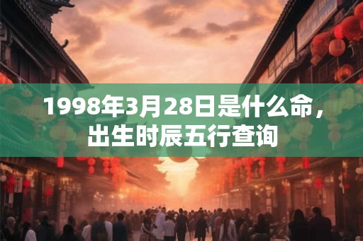 1998年3月28日是什么命，出生时辰五行查询