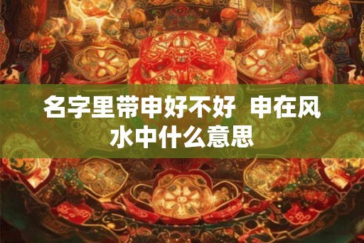名字里带申好不好  申在风水中什么意思