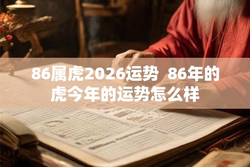 86属虎2026运势  86年的虎今年的运势怎么样
