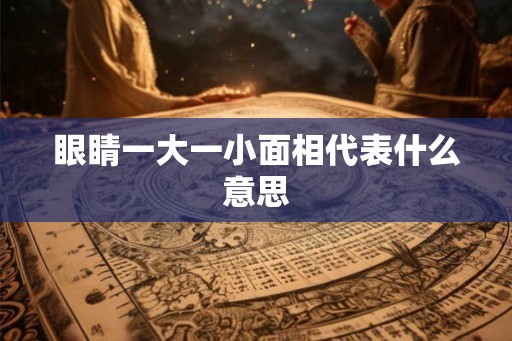 眼睛一大一小面相代表什么意思
