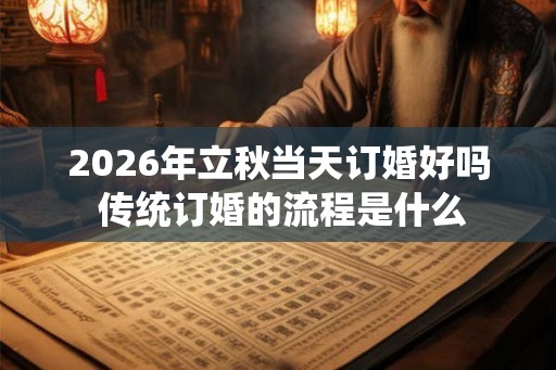 2026年立秋当天订婚好吗 传统订婚的流程是什么 2026年立秋当天订婚好吗 传统订婚的流程是什么