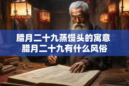 腊月二十九蒸馒头的寓意 腊月二十九有什么风俗