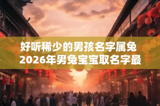 好听稀少的男孩名字属兔 2026年男兔宝宝取名字最佳字