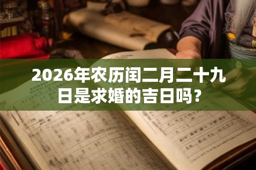 2026年农历闰二月二十九日是求婚的吉日吗？