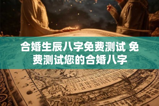 合婚生辰八字免费测试 免费测试您的合婚八字
