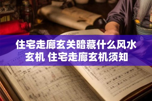 住宅走廊玄关暗藏什么风水玄机 住宅走廊玄机须知