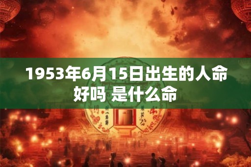 1953年6月15日出生的人命好吗 是什么命