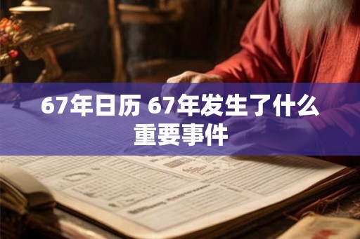 67年日历 67年发生了什么重要事件