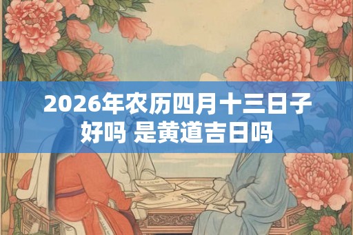2026年农历四月十三日子好吗 是黄道吉日吗