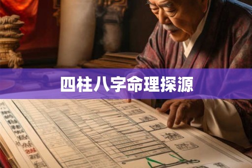 四柱八字命理探源