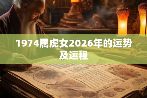 1974属虎女2026年的运势及运程