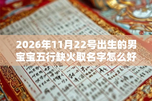 2026年11月22号出生的男宝宝五行缺火取名字怎么好
