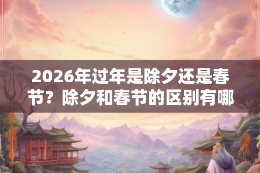 2026年过年是除夕还是春节?除夕和春节的区别有哪些? 2026年过年是除夕还是春节?除夕和春节的区别有哪些?