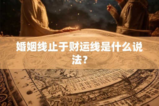 婚姻线止于财运线是什么说法？