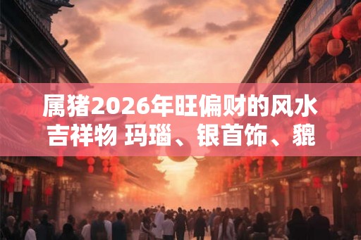属猪2026年旺偏财的风水吉祥物 玛瑙、银首饰、貔貅
