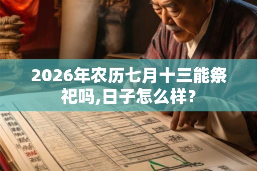 2026年农历七月十三能祭祀吗,日子怎么样？