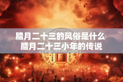腊月二十三的风俗是什么 腊月二十三小年的传说
