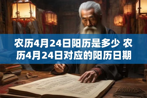 农历4月24日阳历是多少 农历4月24日对应的阳历日期是什么