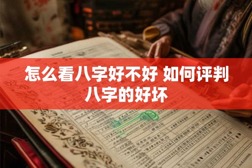怎么看八字好不好 如何评判八字的好坏