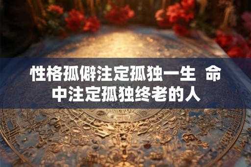 性格孤僻注定孤独一生  命中注定孤独终老的人