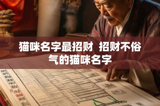 猫咪名字最招财  招财不俗气的猫咪名字