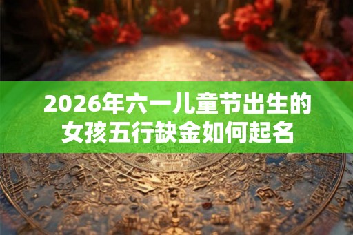 2026年六一儿童节出生的女孩五行缺金如何起名