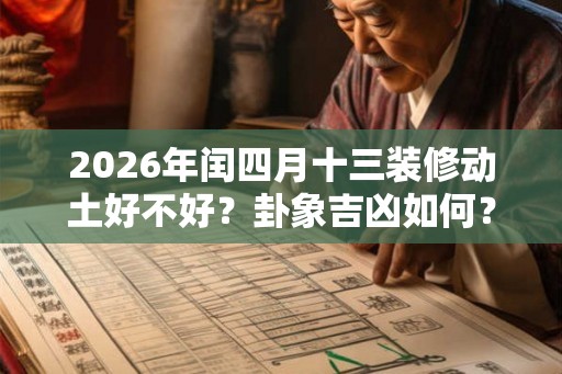 2026年闰四月十三装修动土好不好？卦象吉凶如何？