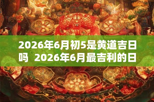 2026年6月初5是黄道吉日吗  2026年6月最吉利的日子