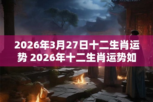 2026年3月27日十二生肖运势 2026年十二生肖运势如何