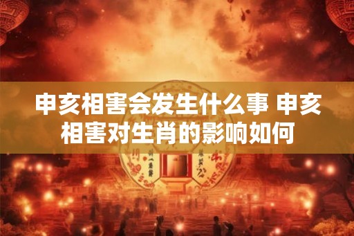 申亥相害会发生什么事 申亥相害对生肖的影响如何
