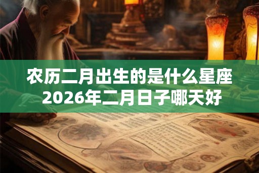 农历二月出生的是什么星座 2026年二月日子哪天好