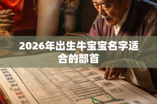 2026年出生牛宝宝名字适合的部首 2026年出生牛宝宝名字适合的部首