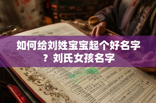 如何给刘姓宝宝起个好名字？刘氏女孩名字