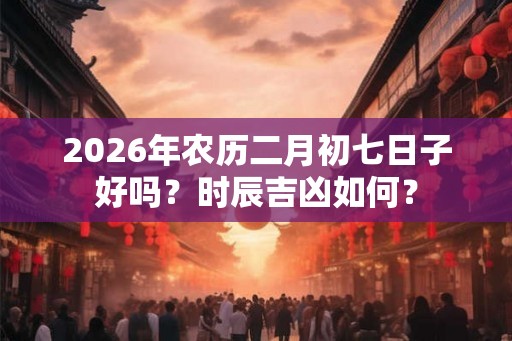 2026年农历二月初七日子好吗？时辰吉凶如何？