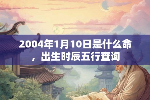 2004年1月10日是什么命,出生时辰五行查询 2004年1月10日是什么命,出生时辰五行查询