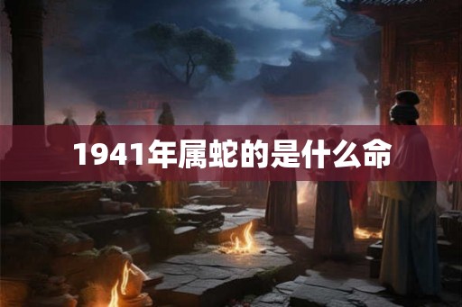 1941年属蛇的是什么命