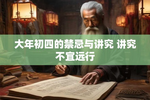 大年初四的禁忌与讲究 讲究不宜远行