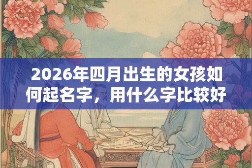 2026年四月出生的女孩如何起名字，用什么字比较好