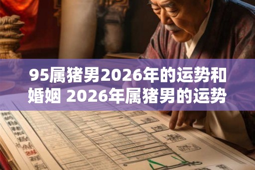 95属猪男2026年的运势和婚姻 2026年属猪男的运势和婚姻如何