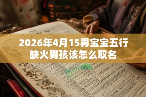 2026年4月15男宝宝五行缺火男孩该怎么取名 2026年4月15男宝宝五行缺火男孩该怎么取名
