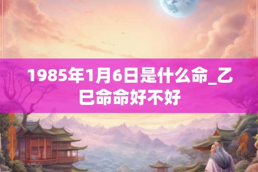 1985年1月6日是什么命_乙巳命命好不好