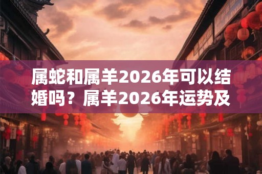 属蛇和属羊2026年可以结婚吗？属羊2026年运势及运程？