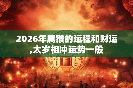 2026年属猴的运程和财运,太岁相冲运势一般