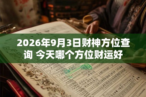 2026年9月3日财神方位查询 今天哪个方位财运好