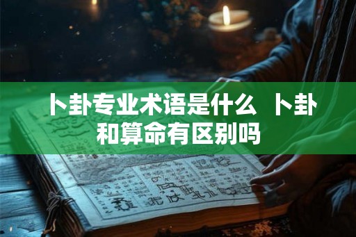 卜卦专业术语是什么  卜卦和算命有区别吗