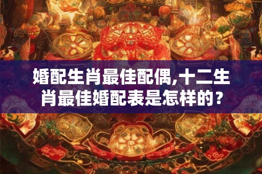 婚配生肖最佳配偶,十二生肖最佳婚配表是怎样的？