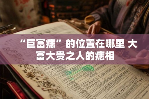 “巨富痣”的位置在哪里 大富大贵之人的痣相