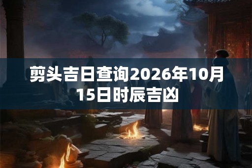 剪头吉日查询2026年10月15日时辰吉凶