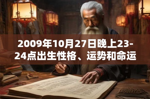2009年10月27日晚上23-24点出生性格、运势和命运