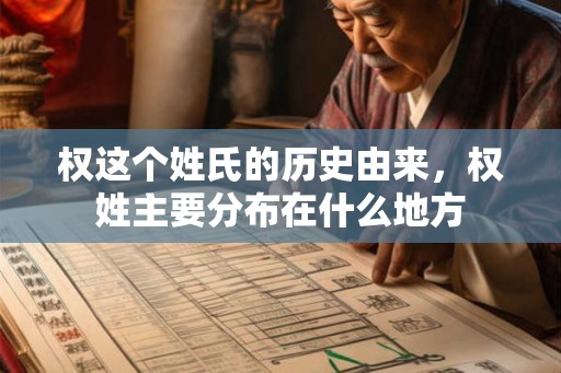 权这个姓氏的历史由来，权姓主要分布在什么地方